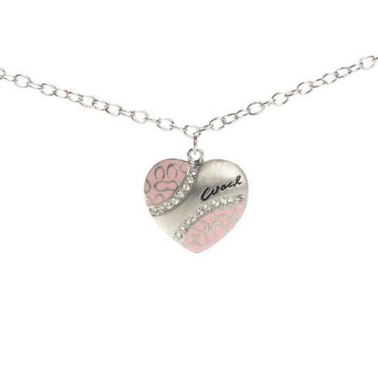 Coach Love Heart Pink Necklaces ALO | Coach Outlet Canada - Click Image to Close